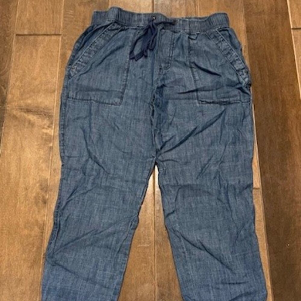 Sanctuary Chambray Drawstring Waist Casual Pants Sz S